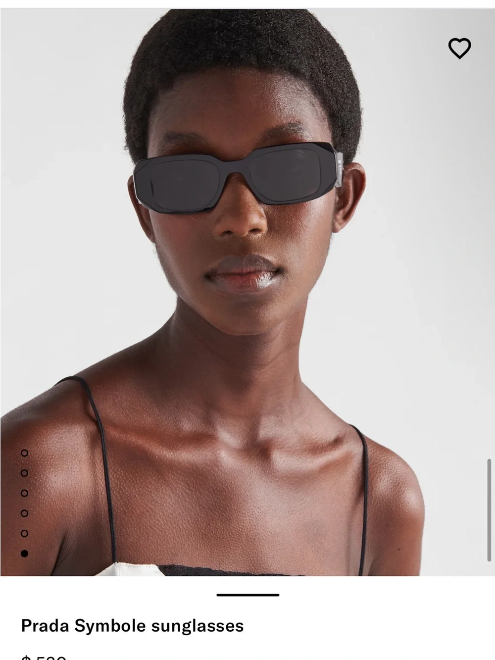 Prada Black Angular Frame Sunglasses